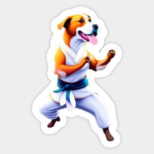 Dog, fight kung fu Sticker